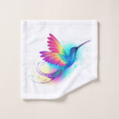 Exotic Rainbow Hummingbird Badhandtuch Set (Waschlappen)