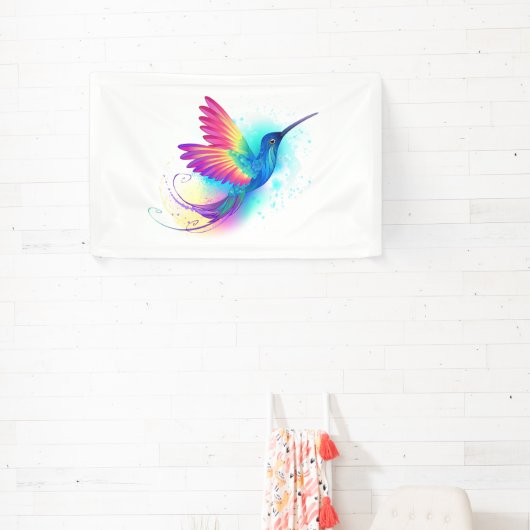 Exotic Rainbow Hummingbird Banner (InSitu)