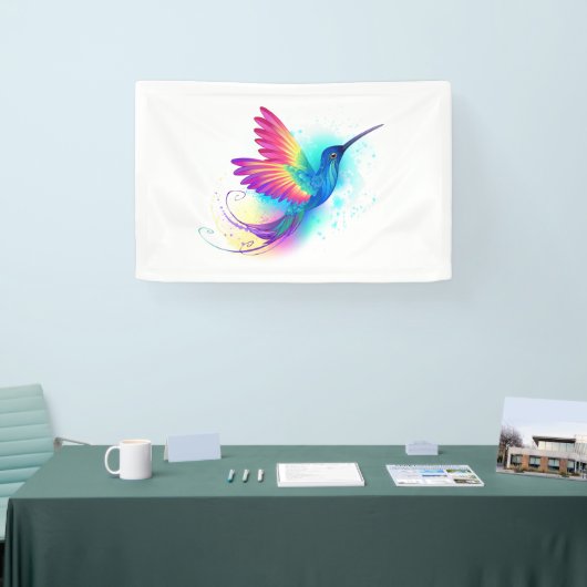 Exotic Rainbow Hummingbird Banner (Messe)
