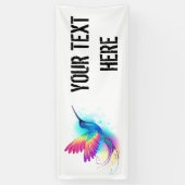 Exotic Rainbow Hummingbird Banner (Vertikal)