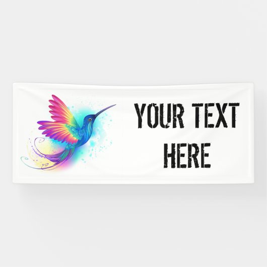 Exotic Rainbow Hummingbird Banner (Horizontal)