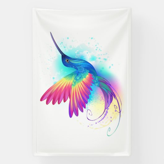 Exotic Rainbow Hummingbird Banner (Vertikal)