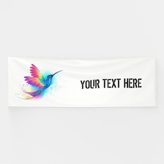 Exotic Rainbow Hummingbird Banner (Horizontal)