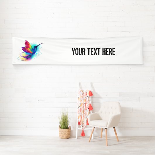 Exotic Rainbow Hummingbird Banner (Insitu)