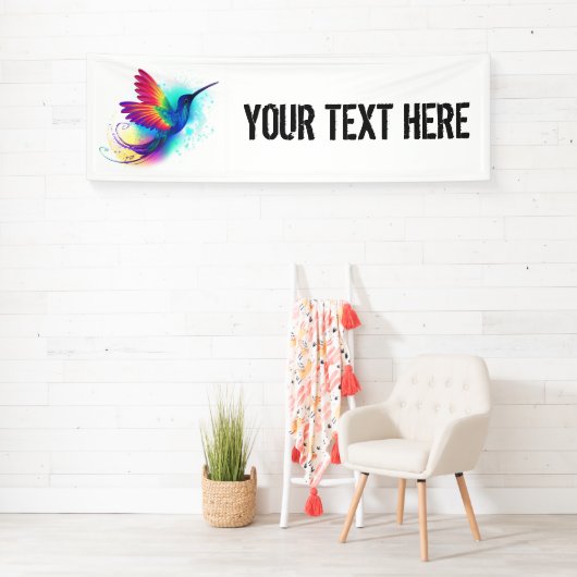 Exotic Rainbow Hummingbird Banner (Insitu)
