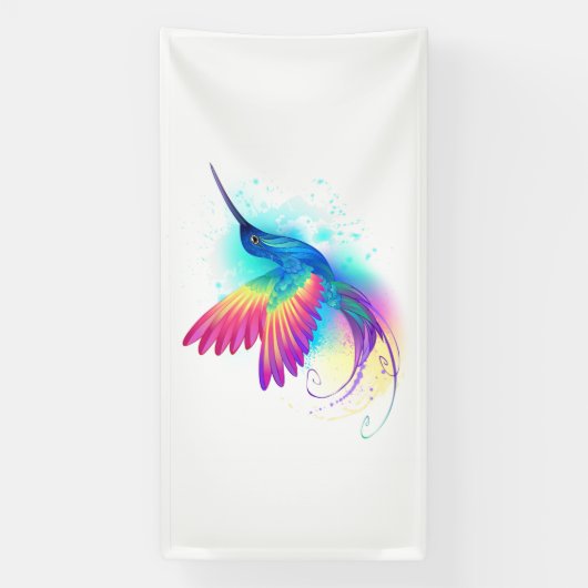 Exotic Rainbow Hummingbird Banner (Vertikal)