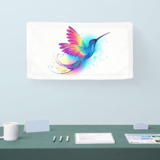 Exotic Rainbow Hummingbird Banner (Messe)