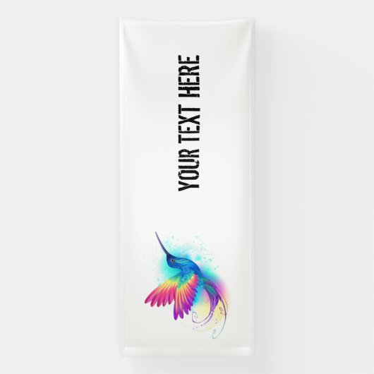 Exotic Rainbow Hummingbird Banner (Vertikal)