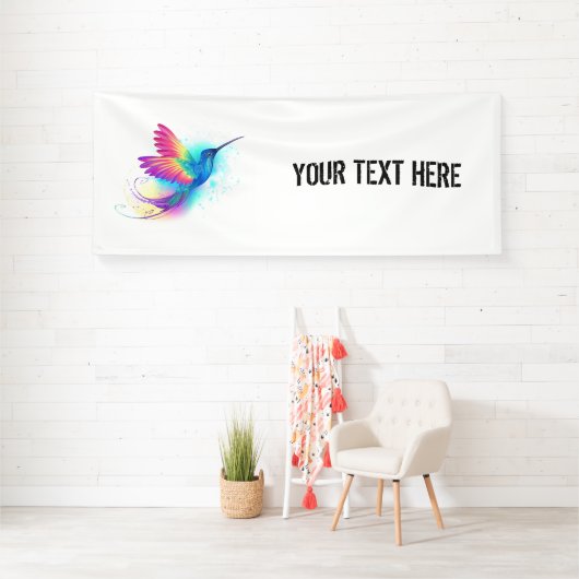 Exotic Rainbow Hummingbird Banner (Insitu)