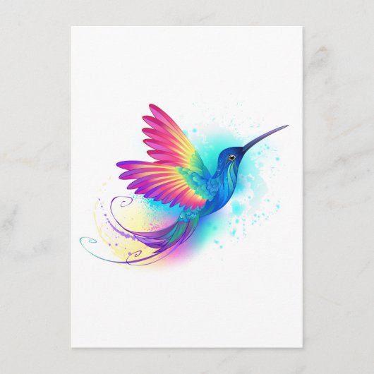 Exotic Rainbow Hummingbird Begleitkarte (Vorderseite)