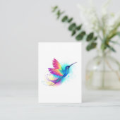 Exotic Rainbow Hummingbird Begleitkarte (Stehend Vorderseite)
