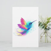 Exotic Rainbow Hummingbird Briefpapier (Stehend Vorderseite)