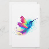 Exotic Rainbow Hummingbird Briefpapier (Vorne/Hinten)