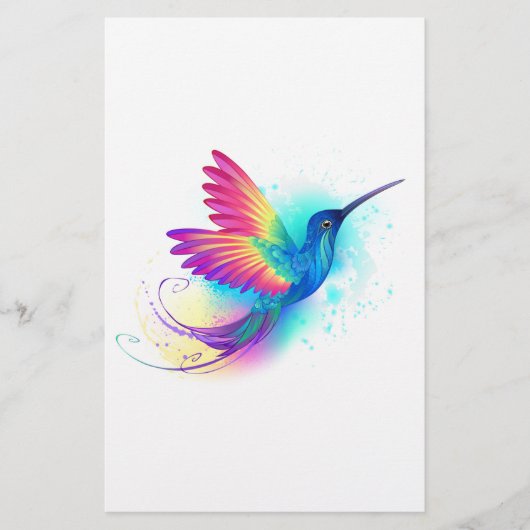 Exotic Rainbow Hummingbird Briefpapier (Vorderseite)