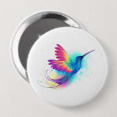 Exotic Rainbow Hummingbird Button (Vorne & Hinten)