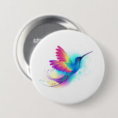 Exotic Rainbow Hummingbird Button (Vorne & Hinten)