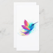 Exotic Rainbow Hummingbird Dankeskarte (Vorne/Hinten)