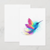 Exotic Rainbow Hummingbird Dankeskarte (Vorne/Hinten)