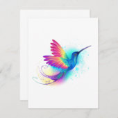 Exotic Rainbow Hummingbird Einladung (Vorne/Hinten)