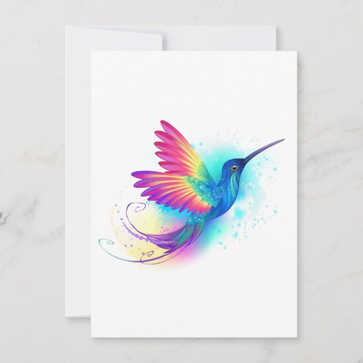 Exotic Rainbow Hummingbird Einladung (Vorderseite)