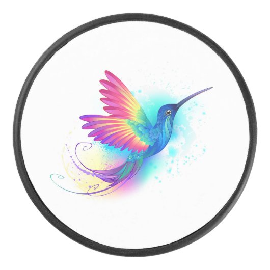 Exotic Rainbow Hummingbird Eishockey Puck (Vorderseite)