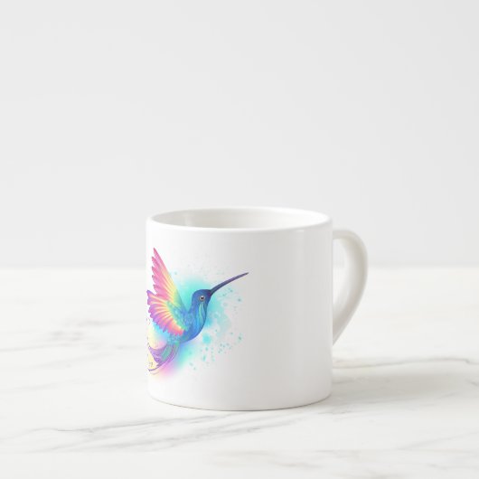 Exotic Rainbow Hummingbird Espressotasse (Vorderseite Rechts)