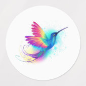 Exotic Rainbow Hummingbird Etiketten (Design 1)