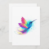 Exotic Rainbow Hummingbird Feiertagskarte (Vorne/Hinten)