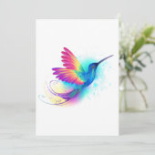Exotic Rainbow Hummingbird Feiertagskarte (Stehend Vorderseite)