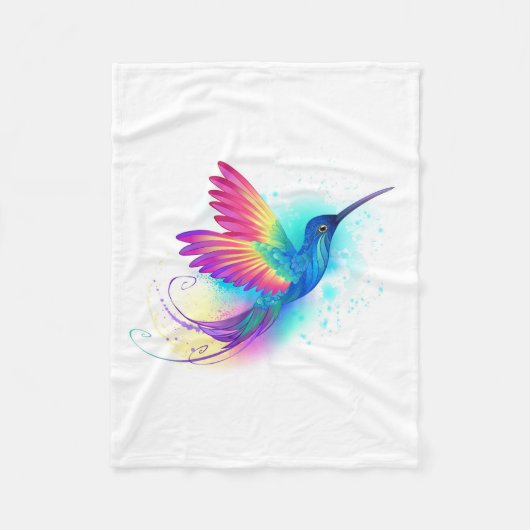 Exotic Rainbow Hummingbird Fleecedecke (Vorderseite)