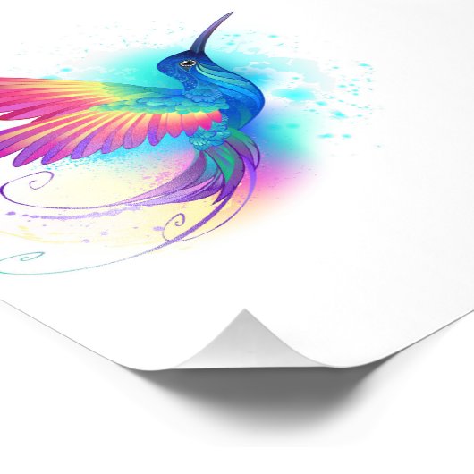 Exotic Rainbow Hummingbird Fotodruck (Ecke)