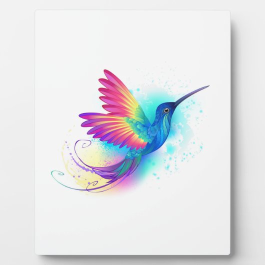 Exotic Rainbow Hummingbird Fotoplatte (Vorderseite)
