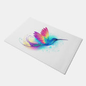 Exotic Rainbow Hummingbird Fußmatte (Schrägansicht)