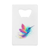 Exotic Rainbow Hummingbird Geldbeutel Flaschenöffner (Rückseite)