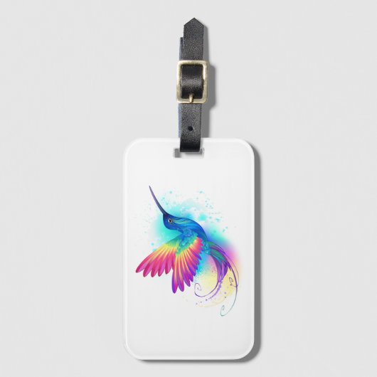 Exotic Rainbow Hummingbird Gepäckanhänger (Vorderseite Vertikal)