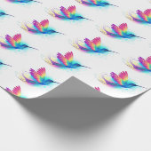 Exotic Rainbow Hummingbird Geschenkpapier (Ecke)