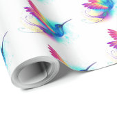 Exotic Rainbow Hummingbird Geschenkpapier (Rolleneckpunkt)