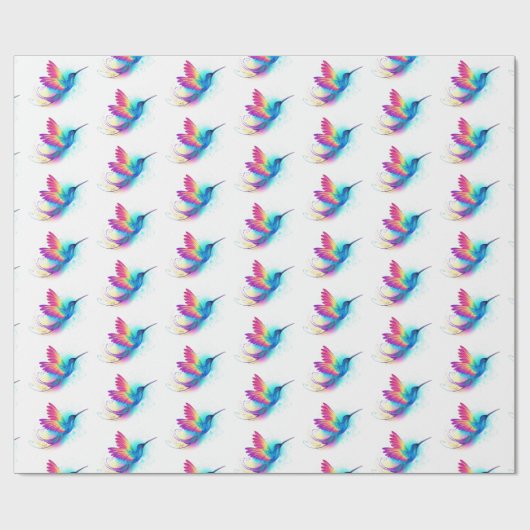Exotic Rainbow Hummingbird Geschenkpapier (Flach)