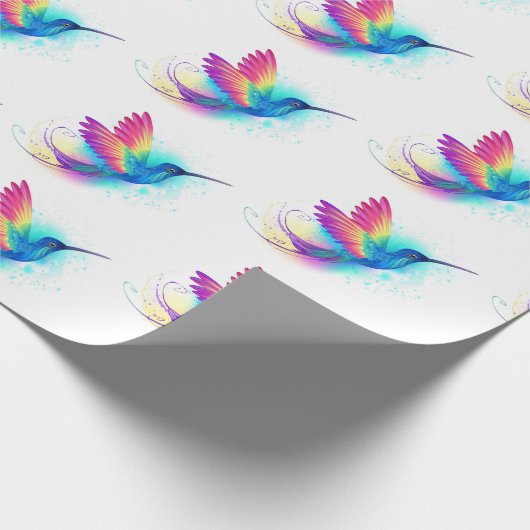 Exotic Rainbow Hummingbird Geschenkpapier (Ecke)