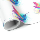 Exotic Rainbow Hummingbird Geschenkpapier (Rolleneckpunkt)