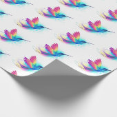 Exotic Rainbow Hummingbird Geschenkpapier (Ecke)