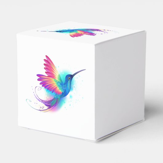 Exotic Rainbow Hummingbird Geschenkschachtel (Rückseite)
