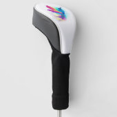 Exotic Rainbow Hummingbird Golf Headcover (angewinkelt)