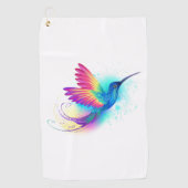 Exotic Rainbow Hummingbird Golfhandtuch (Vorderseite)