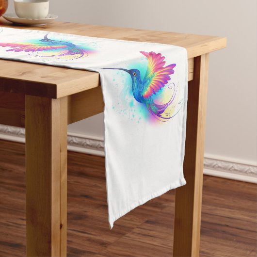 Exotic Rainbow Hummingbird Großer Tischläufer (Beispiel)