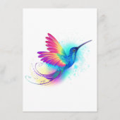 Exotic Rainbow Hummingbird Hinweiskarte (Vorderseite)