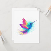 Exotic Rainbow Hummingbird Karte (Vorderseite/Rückseite Beispiel)