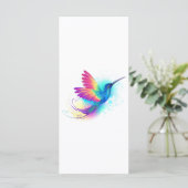 Exotic Rainbow Hummingbird Karte (Stehend Vorderseite)