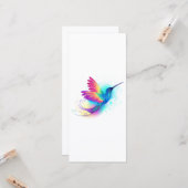 Exotic Rainbow Hummingbird Karte (Vorderseite/Rückseite Beispiel)