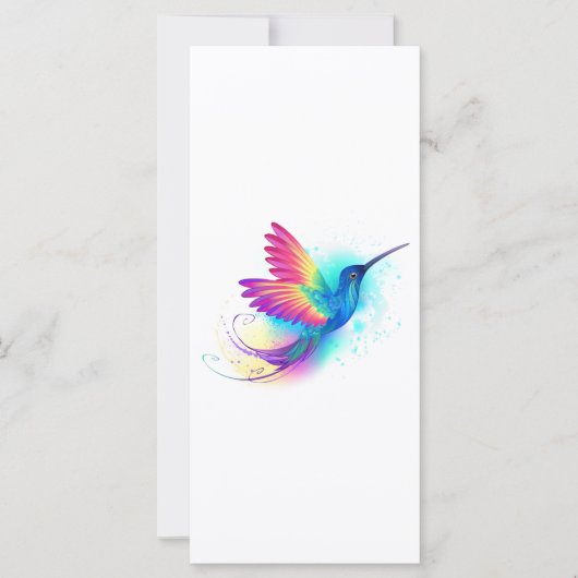Exotic Rainbow Hummingbird Karte (Vorderseite)